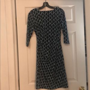 Navy blue print dress